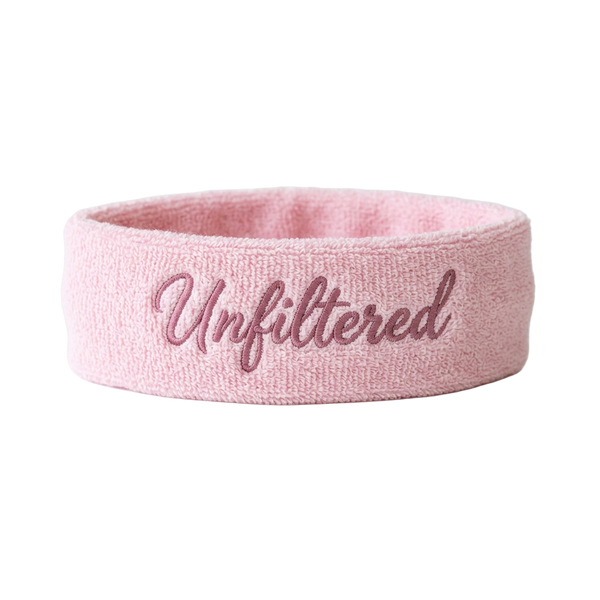 Unfiltered Pink Terry Sweatband